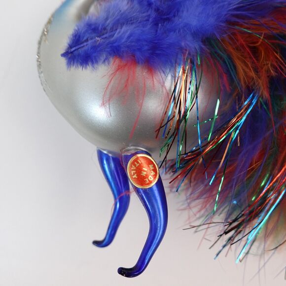 VTG Soffieria De Carlini Italy Christmas Ornament Peacock Bird RARE Color! - Picture 11 of 16